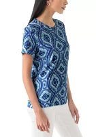 Petite Printed Crew Neck T-Shirt