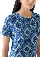 Petite Printed Crew Neck T-Shirt