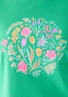 Petite Crew Neck Graphic T-Shirt
