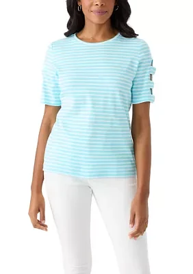 Petite Ladder Sleeve T-Shirt