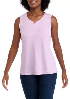 Women's Split Neck Tank Top
