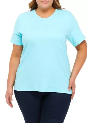 Plus Short Sleeve Crew Neck T-Shirt