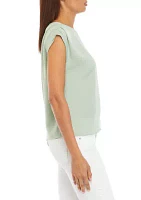 Women's Solid Cap Sleeve Blouse