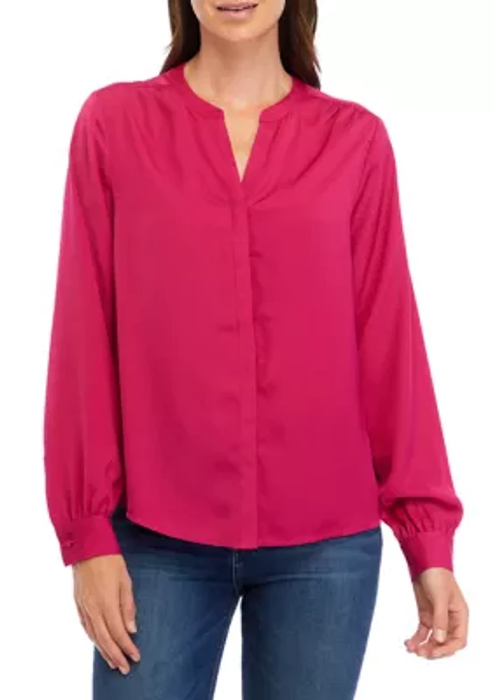 Long Sleeve Satin Shirt