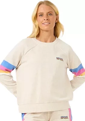 Women's Las Dalias Raglan Crew Neck Sweatshirt