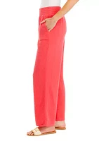 Women's Straight Leg Pants with Smocked Waist