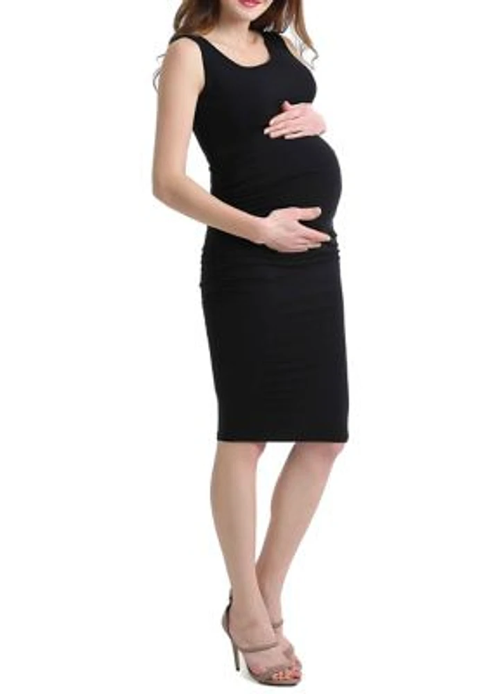 Maternity Delia Ruched Midi Dress