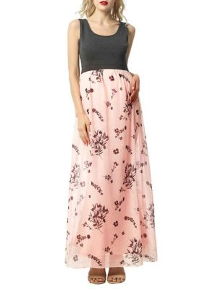 Maternity Miho Floral Maxi Dress