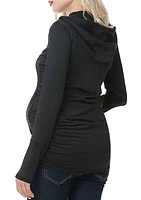 Maternity  Haven Side Ruched Performance Hoodie