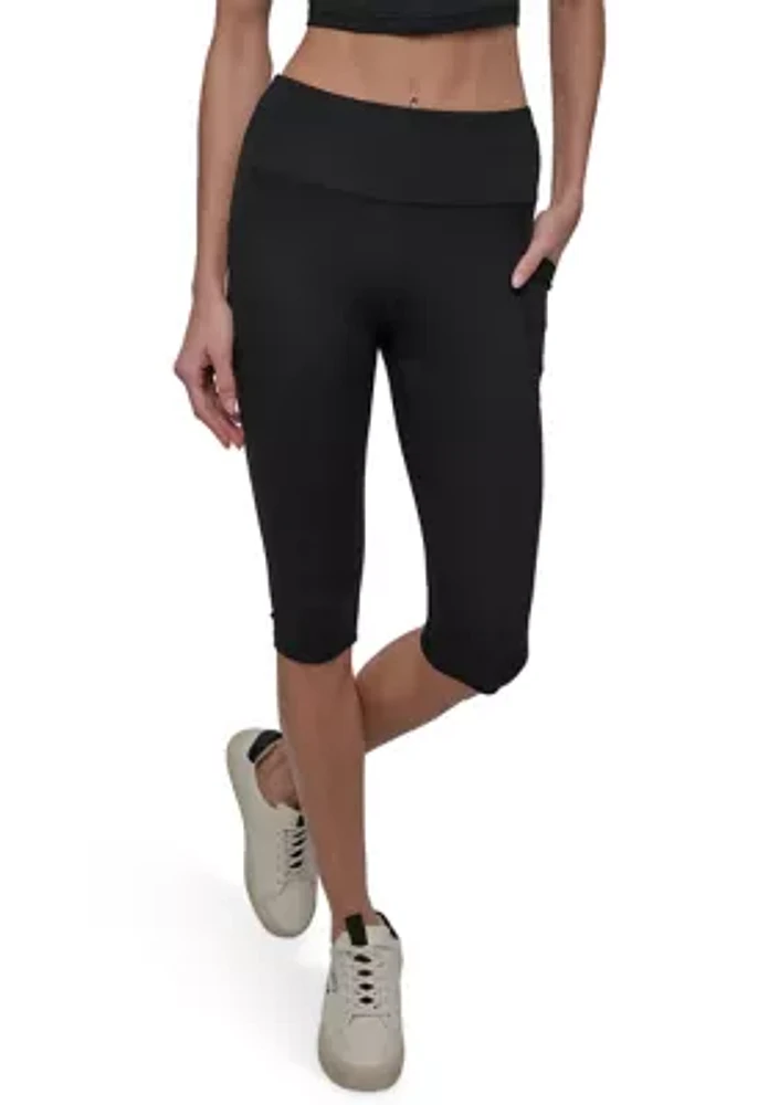 Balance Compression High Waist 16" Mini Capri Pants with Pockets