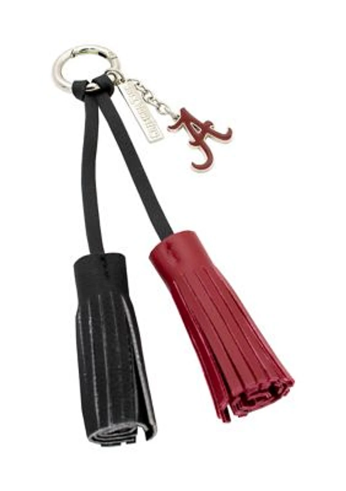 NCAA University of Alabama Tassel Keychain With Charm