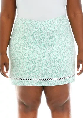 Plus Millennium Crochet Trim Skort