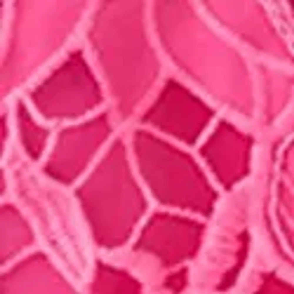 Petite Sleeveless 3D Floral Top with Bow Back Tie