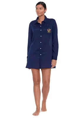 Logo Embroidered Oversized Camp Shirt