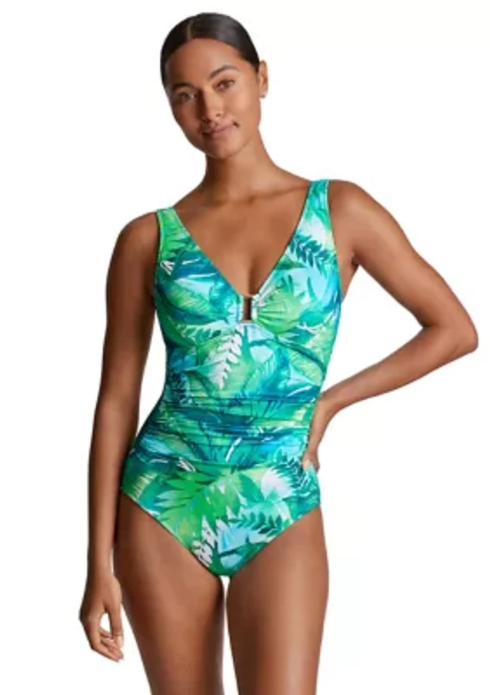 Ring Over The Shoulder One Piece Swimsuit