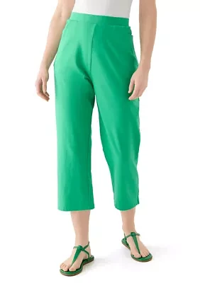 Women's Pull On Terry Crop Pants