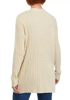 Women's Long Sleeve Cable Knit Cardigan