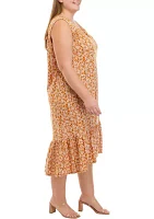 Plus Tie Back Midi Dress