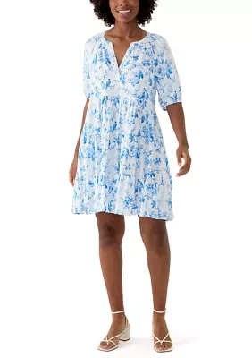 Women's Printed Peasant Dress