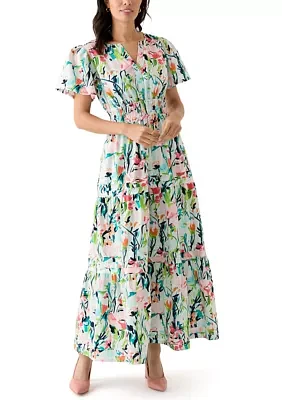 Women's Short Sleeve Midi Dress
