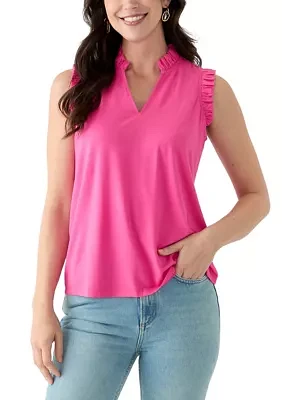 Women's Sleeveless Ruffle Tank Top