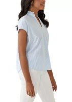 Women's Dolman Sleeve Ruffle Neck Top