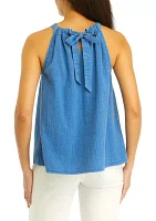 Plus Sleeveless Halter Neck Top