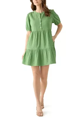 Women's Tiered Gauze Mini Dress