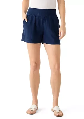 Women's Smocked Waist Shorts