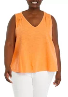 Plus Smocked Shoulder Top