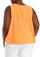 Plus Smocked Shoulder Top