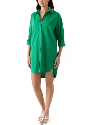 Women's Long Sleeve Button Down Dress Cover-Up