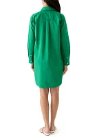 Women's Long Sleeve Button Down Dress Cover-Up