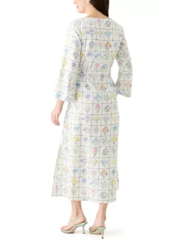 Women's Printed Kaftan Maxi Dress
