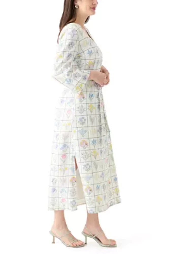 Women's Printed Kaftan Maxi Dress