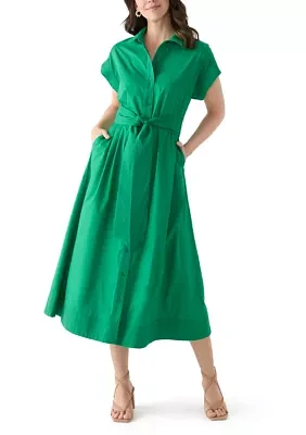 Women's Belted Midi Dress