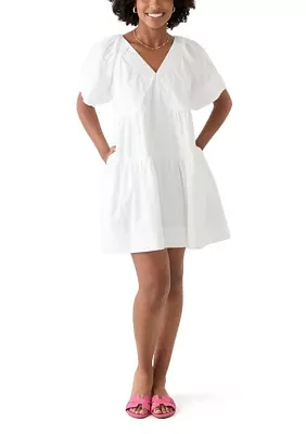Women's Pleated Shoulder Dress