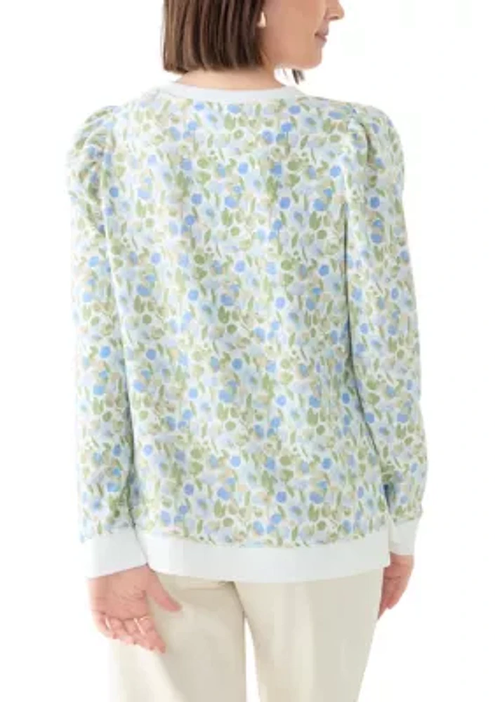 Women's Long Puff Sleeve Sweatshirt