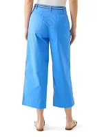 Women's Wide Leg Cropped Chino Pants