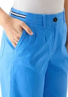 Women's Wide Leg Cropped Chino Pants