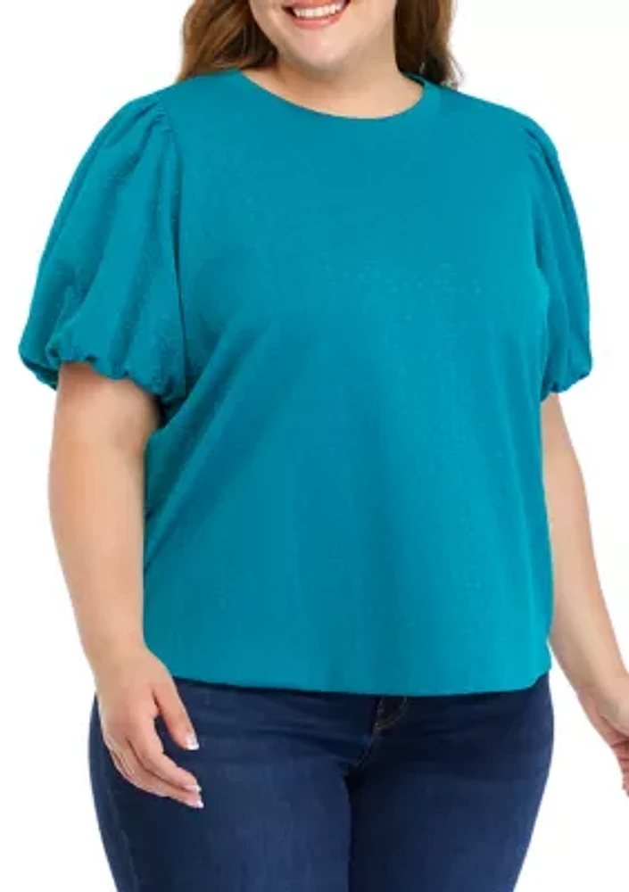 Plus Jacquard Top