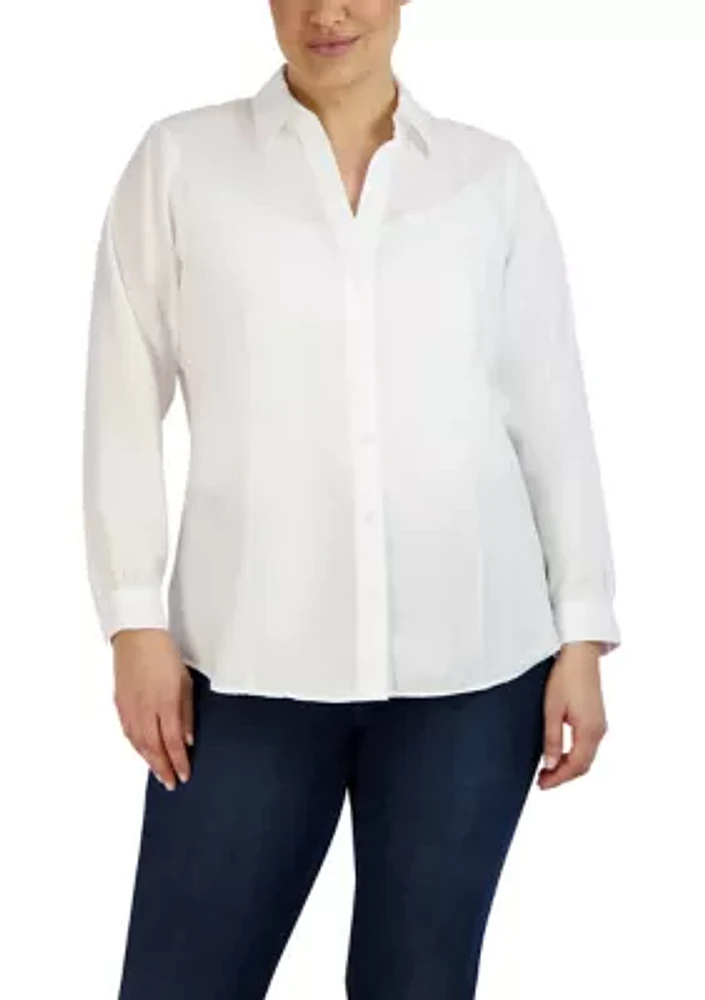 Plus Button Down Blouse