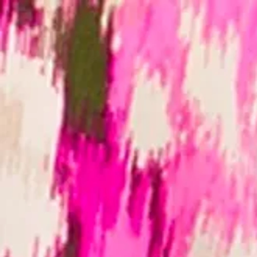 Plus 3 Quarter Sleeve V-Neck Pleat Front Tunic Top