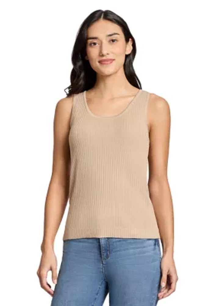 Women's Scoop Neck Ribbed Tank Top