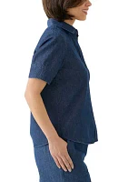 Petite Denim Button Up Shirt