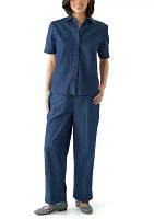 Petite Denim Button Up Shirt