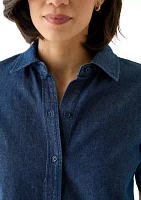 Petite Denim Button Up Shirt