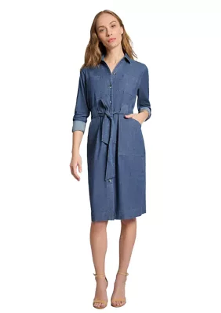 Women's Porkchop Pocket Tie Dress