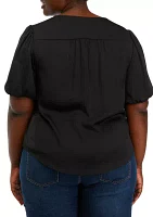Plus Washed Satin T-Shirt