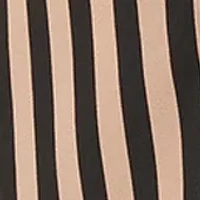 Women's Stripe Long Sleeve Button Front Blouse
